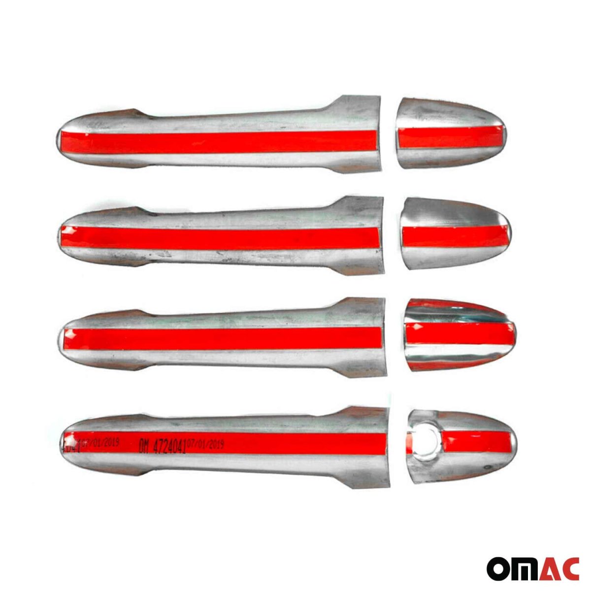 Mercedes Sprinter W906 Door Handle Cover - Omac - H1 S.Steel - Gloss Silver - '06-'18